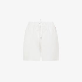 Off white linen blend shorts