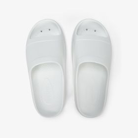 Off white PU slides