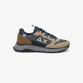 Sneaker Fire & Camping in suede e nylon beige scuro