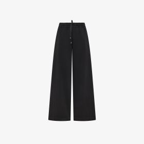 Black vintage-effect cotton fleece balloon joggers