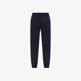 Pantaloni jogging in lana e cotone navy blue