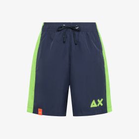 Navy blue nylon beach shorts