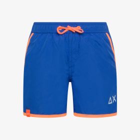 Royal blue nylon beach shorts