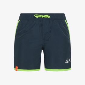 Navy blue nylon beach shorts