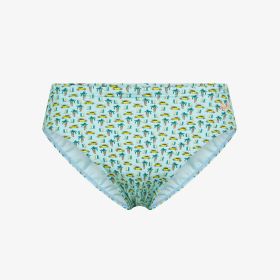 Mint green printed nylon swim briefs