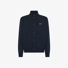 Cardigan in felpa di cotone blu navy