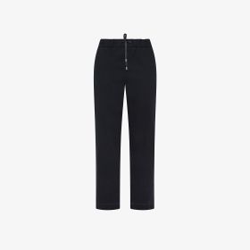 Pantaloni in gabardina di cotone navy blue