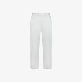 Pantaloni chino in cotone bianco panna