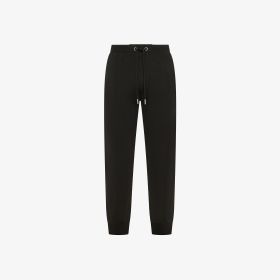 Pantaloni in piquet di cotone nero