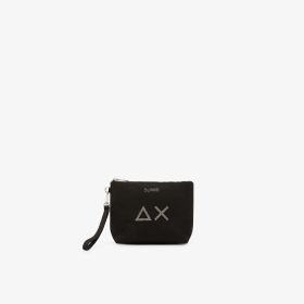 Pouch in tela di cotone nero