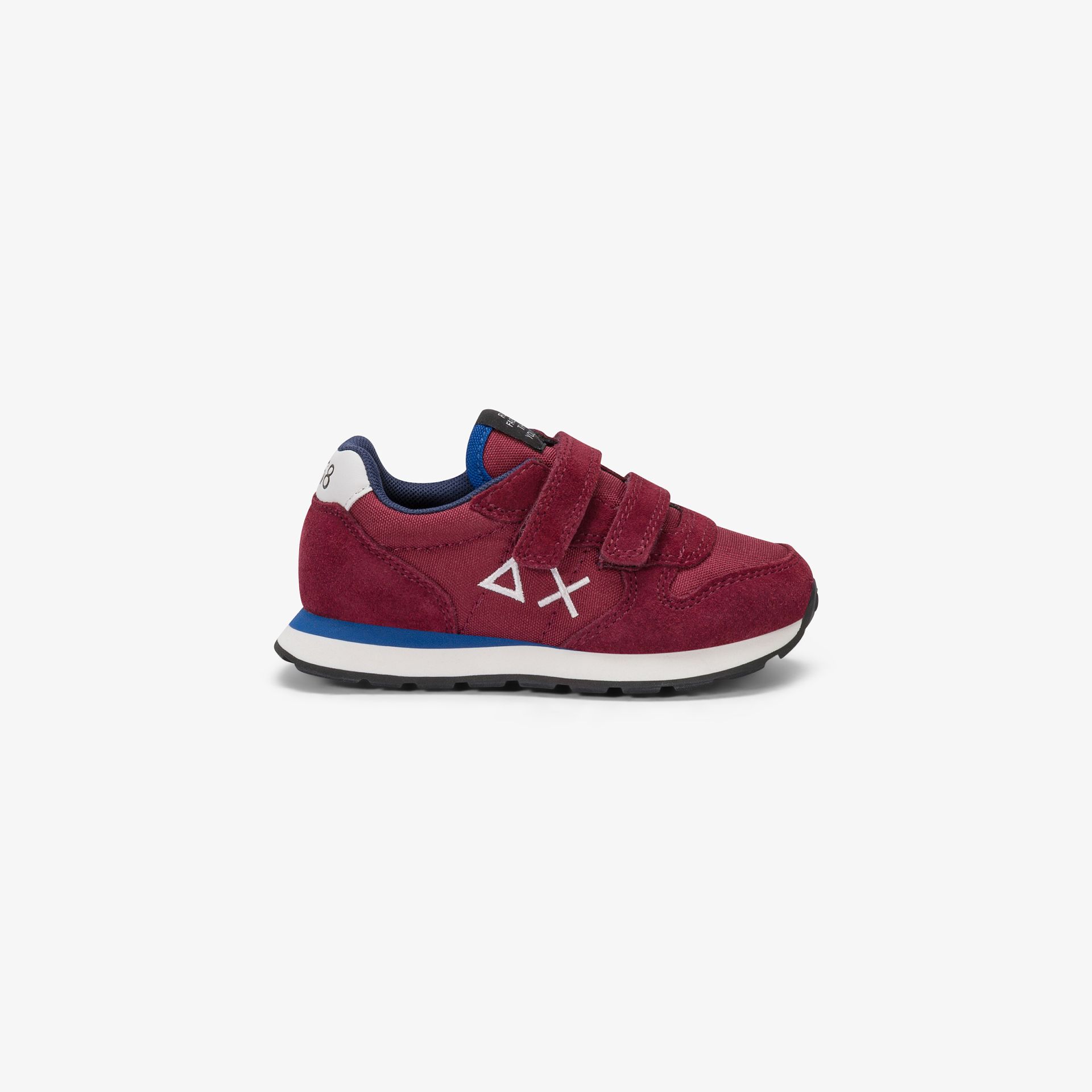 Sneaker Boy's Tom Solid in nylon e suede bordeaux