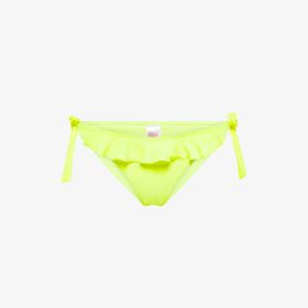 Slip mare con rouches giallo fluo