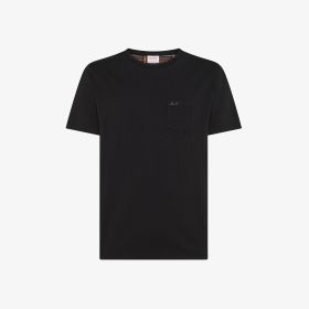 Black jersey t-shirt with pocket