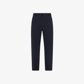 Navy blue cotton fleece joggers