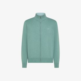 Ash light blue cashmere blend zip cardigan