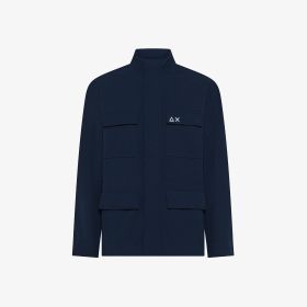 Navy blue soft shell field jacket
