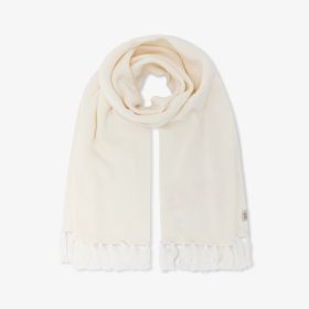 Sciarpa in misto lana bianco panna