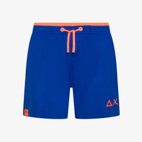 Royal blue nylon beach shorts