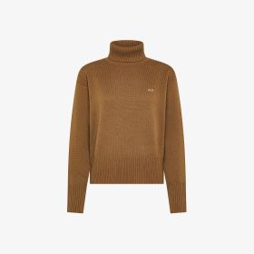 Desert brown wool turtleneck jumper