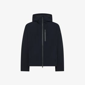 Giacca in softshell con cappuccio navy blue