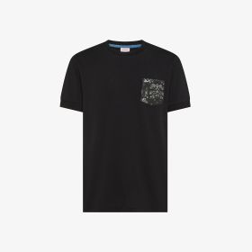T-shirt con taschino in cotone nero