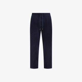 Pantaloni chino in velluto con coulisse navy blue