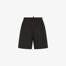 Shorts in misto lino nero