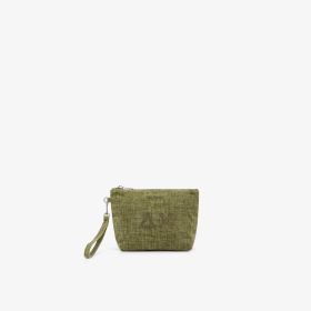 Mini pochette in velluto verde salvia