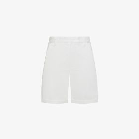 Off white cotton chino shorts