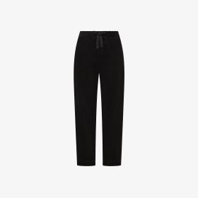 Black corduroy drawstring trousers