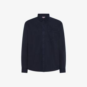 Navy blue cotton twill shirt