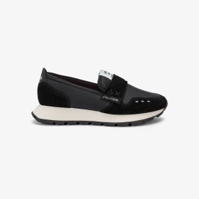 Mocassino Ally in suede e nylon nero