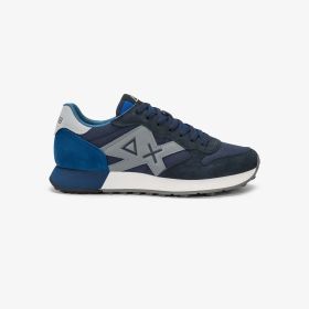 Navy blue Jaki 2.0 Solid nylon and suede sneaker
