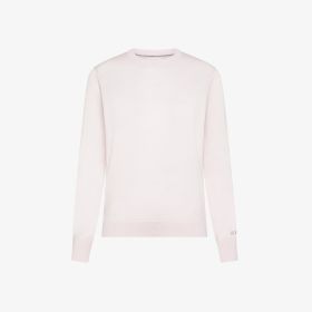 Maglia girocollo in lana e cotone rosa