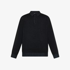 Boy's polo vintage dyed wool l/s