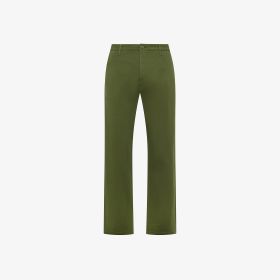 Pantaloni chino in cotone verde scuro