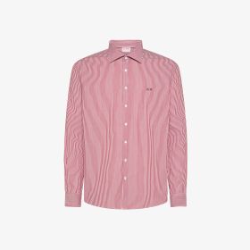 Red/white striped cotton shirt
