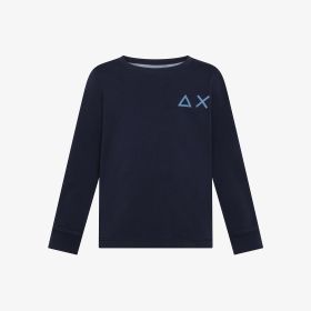 T-shirt in cotone con logo navy blue