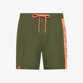 Shorts mare in nylon verde militare