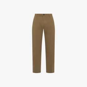 Pantaloni chino in cotone stretch fango