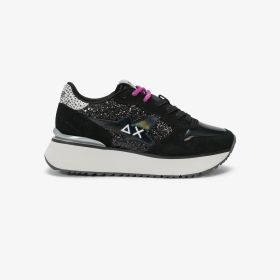 Sneaker Big Stargirl Glitter in suede nero