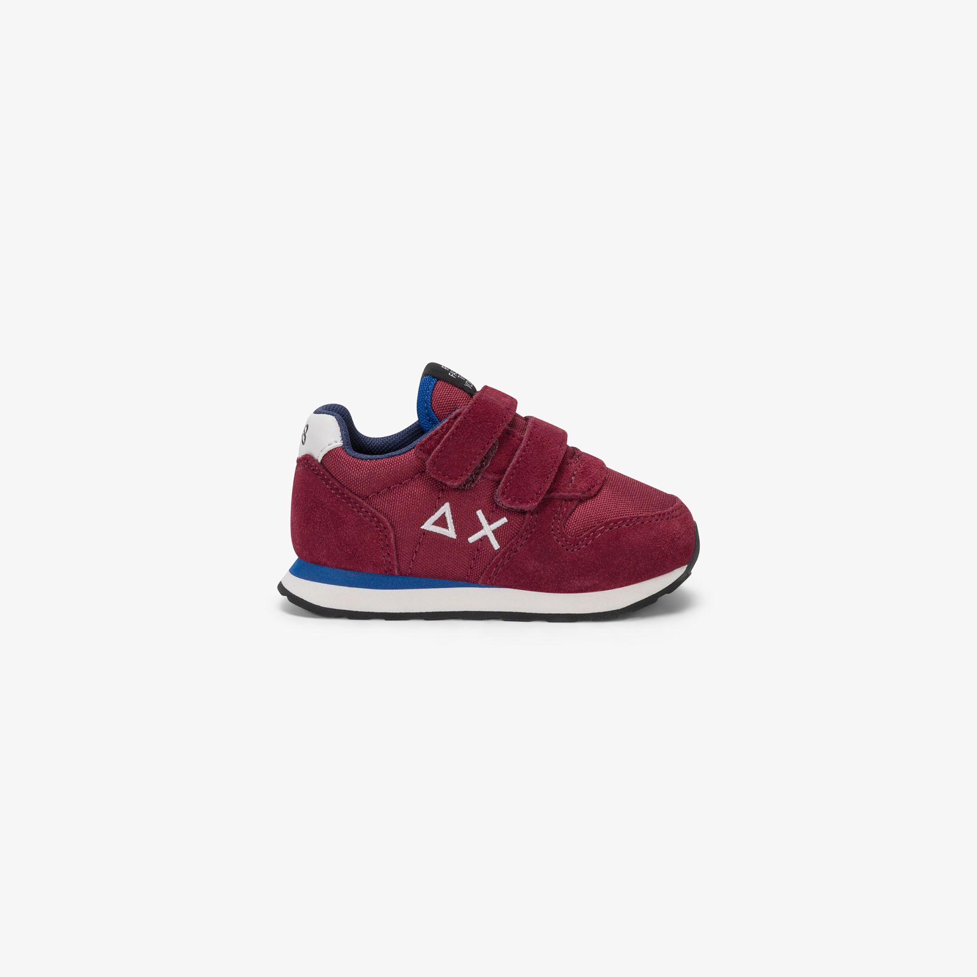 Sneaker Boy's Tom Solid in nylon e suede bordeaux