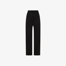 Black wool and cashmere joggers