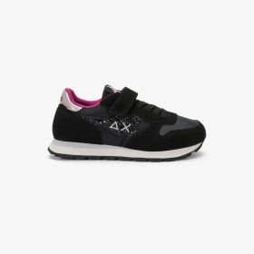 Sneaker Girl's Stargirl Glitter in suede e nylon nero