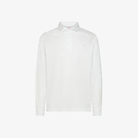 Polo in jersey di cotone bianco