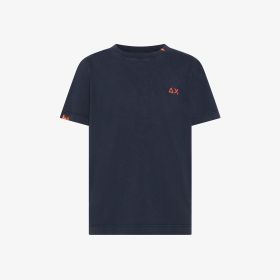 T-shirt in jersey di cotone blu navy