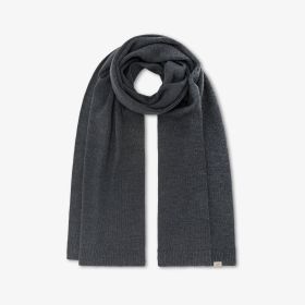 Dark grey wool blend scarf