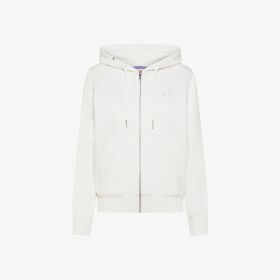 Off white cotton zip sweatshirt