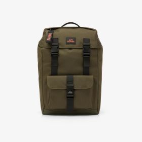 Zaino in nylon con fibbie tuc verde militare scuro
