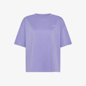 Lilac oversized cotton jersey T-shirt